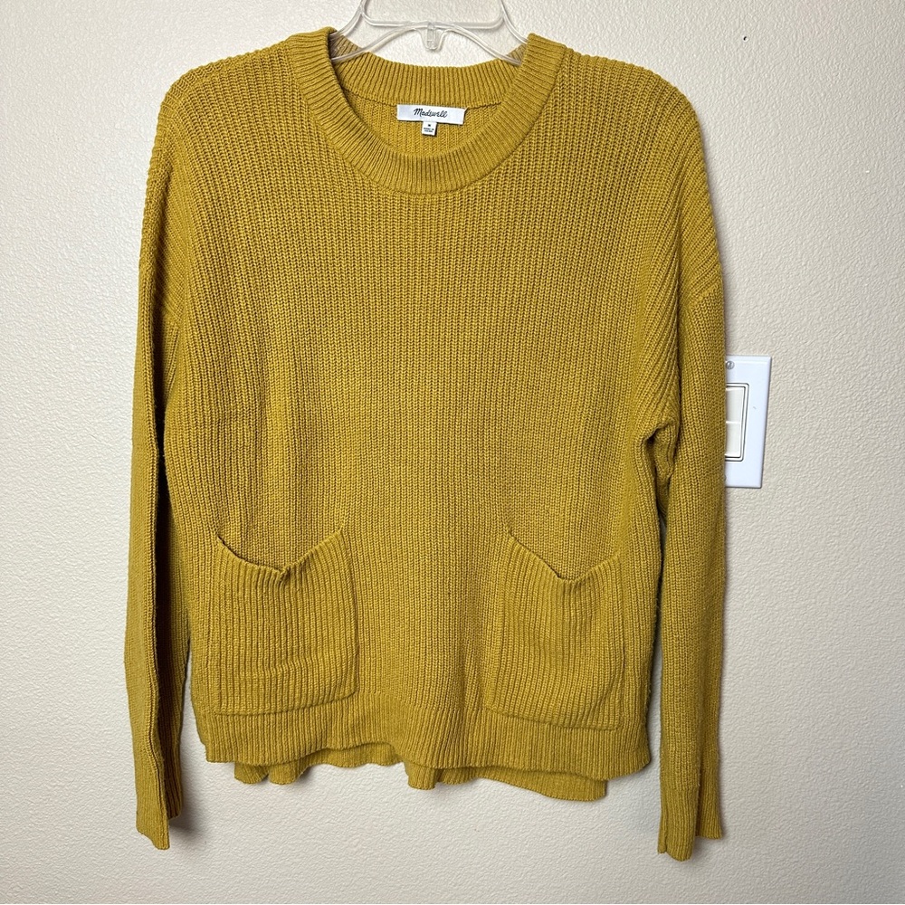 Madewell 2 Pocket Sweater Mustard | Size M